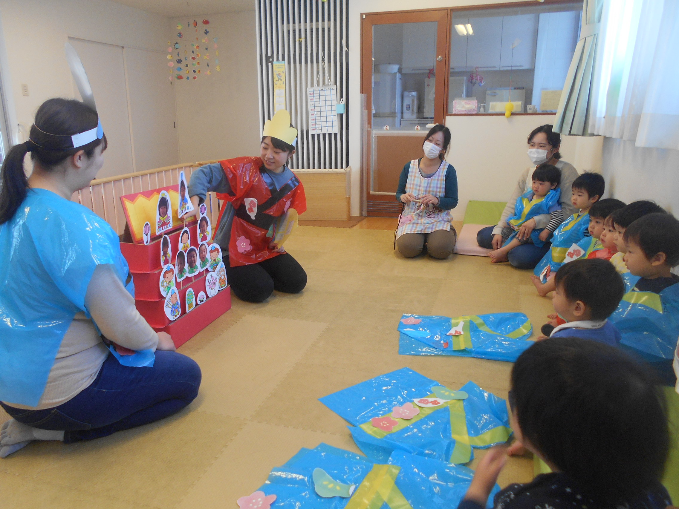 ひな祭り集会 お誕生日会 さいわい保育園 東京都板橋区にある認可保育所